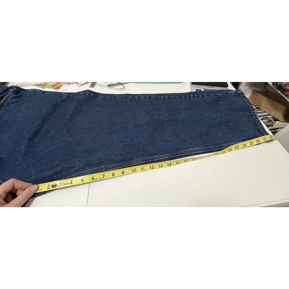 RedHead Jeans Mens 42x30 Regular Straight Blue Dark Wash 100% Cotton Workwear - Picture 9 of 10